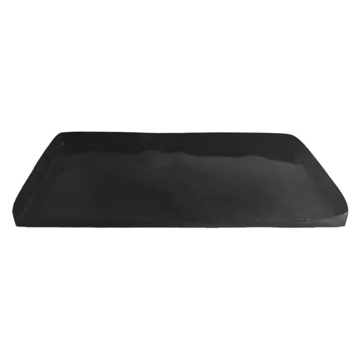 294SILPLADEMI 11 x 5.5 x 0.5 in. BBQ Solid Basket with Edge, Black - 2 Piece