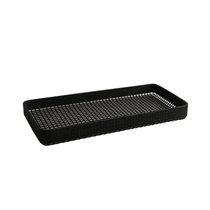294SILGRILDEMI 11 x 5.5 x 0.5 in. BBQ Mesh Basket with Edge, Black - 2 Piece
