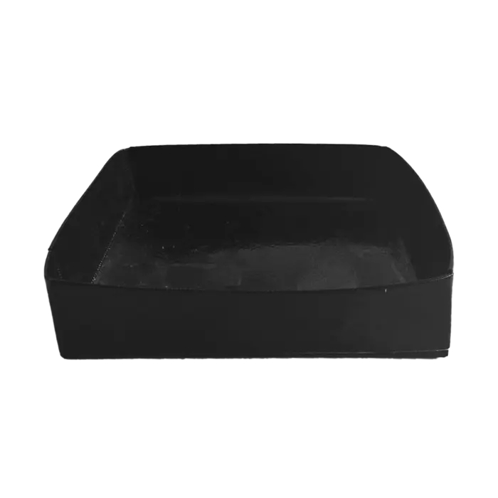 294SILQUART 5.5 x 5.5 x 1.2 in. BBQ Solid Basket with Edge, Black - 2 Piece