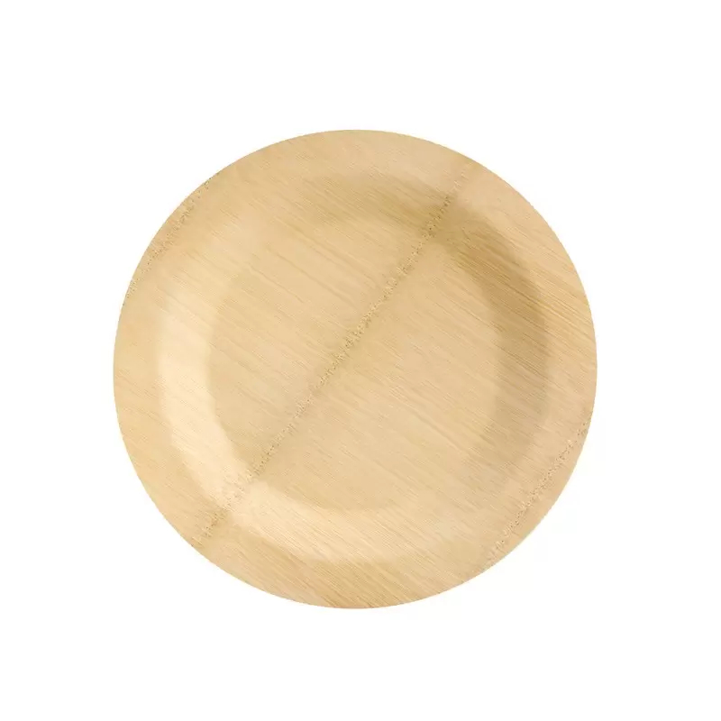 210BVNER11RD2 11.1 x 0.7 in. Bamboo Veneer Round Plate - 100 Piece