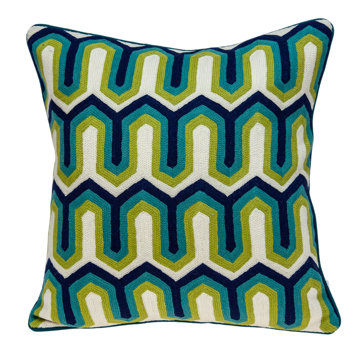 Monte Multi Color Square Transitional Pillow Cover with Poly Insert - 20 x 20 x 7 in.