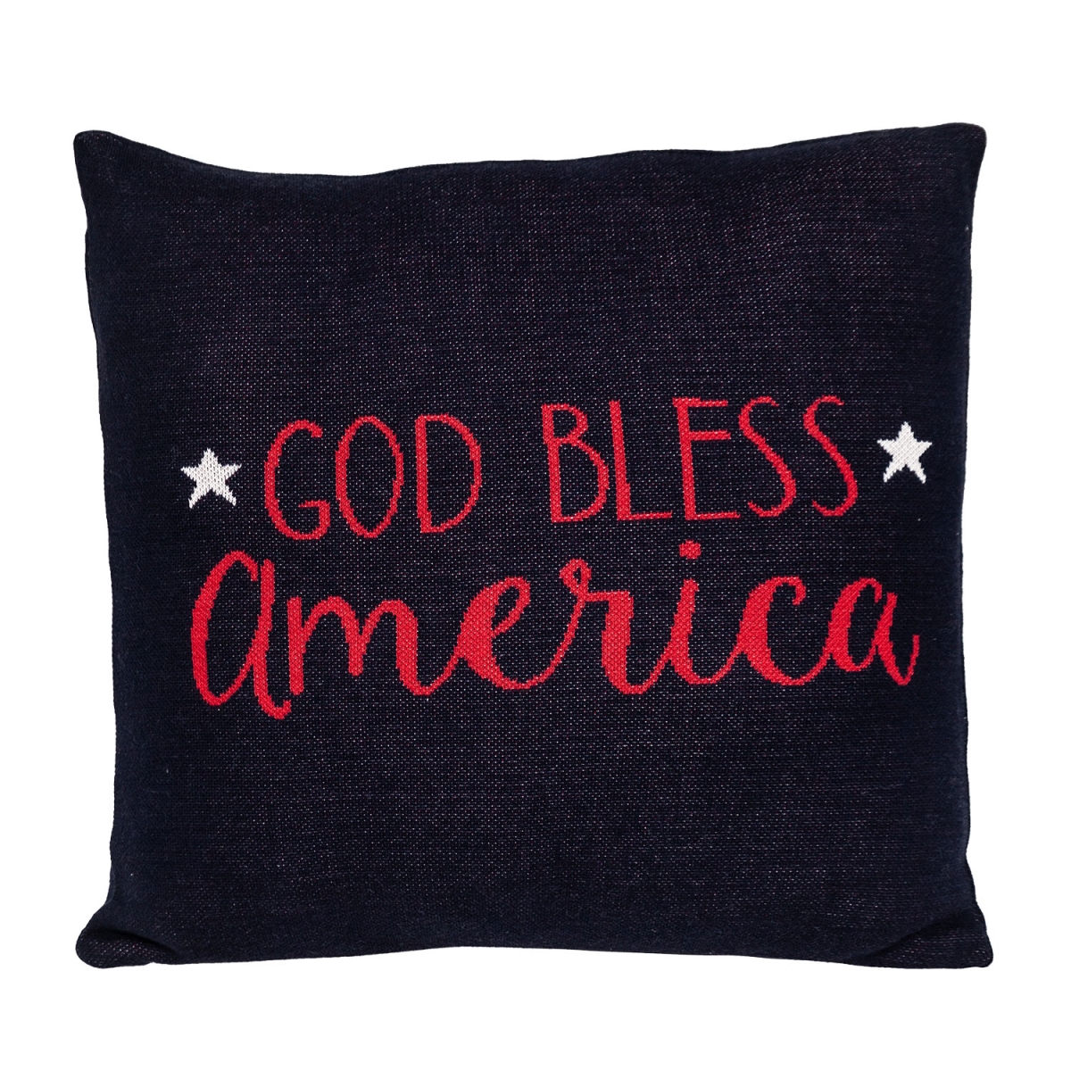 PILK21158P God Bless America Transitional Throw Pillow, Navy Blue