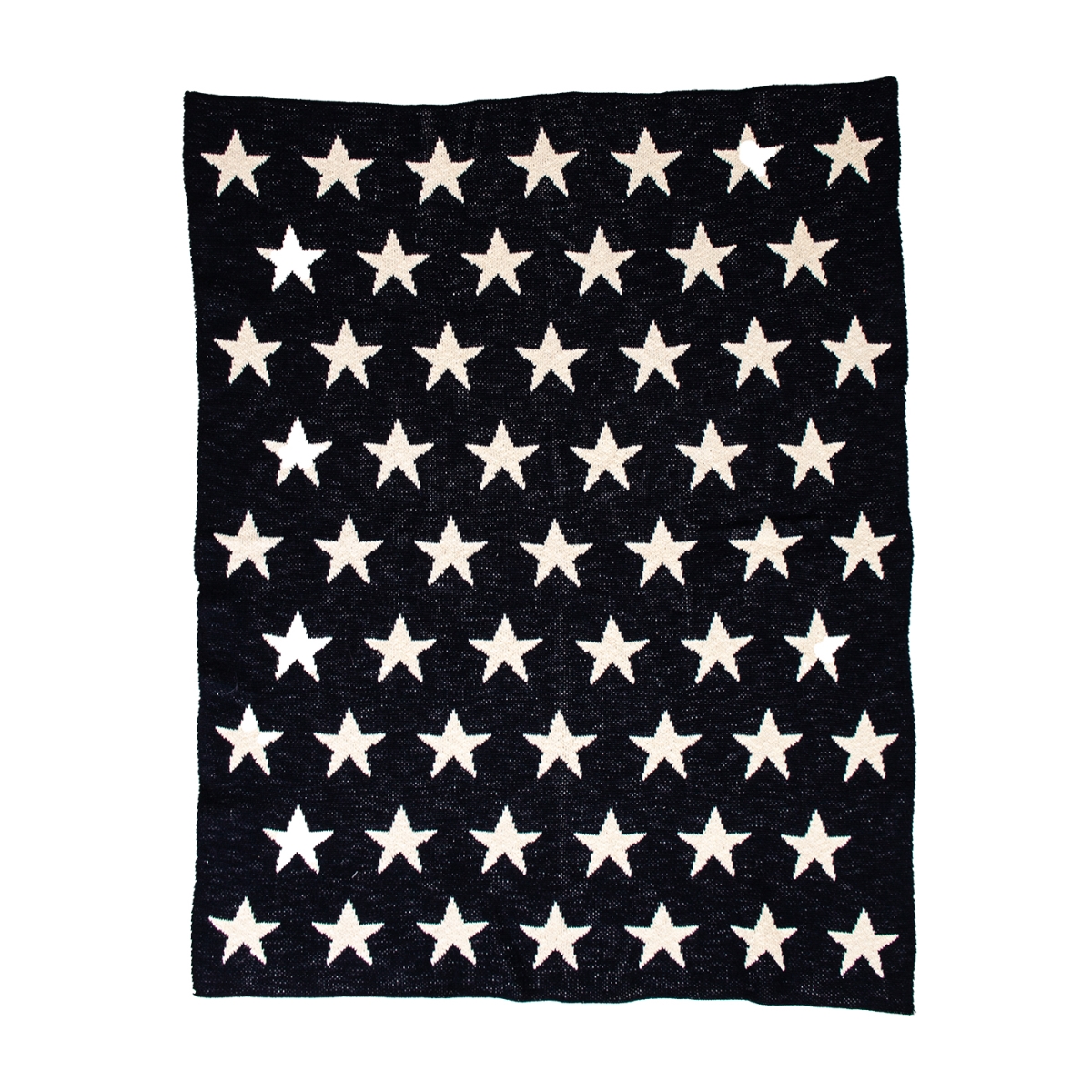 BTRK21163 32 x 40 in. Starry Starry Night Transitional Knitted Baby Blanket, Navy Blue