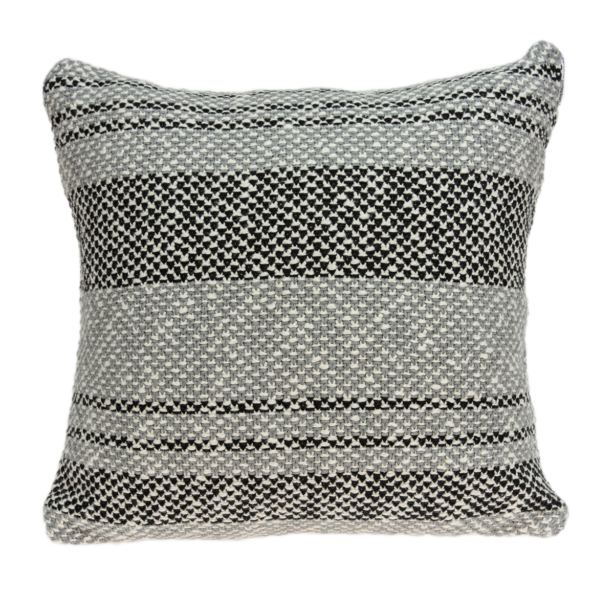 PILB11035P Bella Grey & Tan Square Transitional Pillow Cover with Poly Insert - 20 x 20 x 7 in.