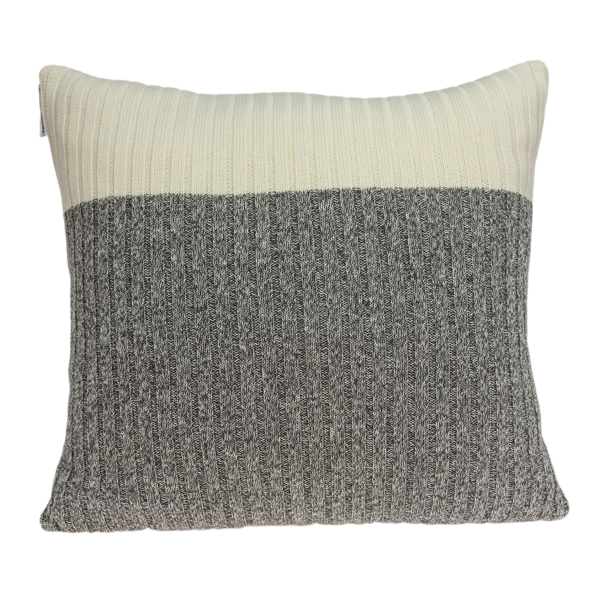 PILB11037P Wilson Tan & Grey Square Transitional Pillow Cover with Poly Insert - 20 x 20 x 7 in.