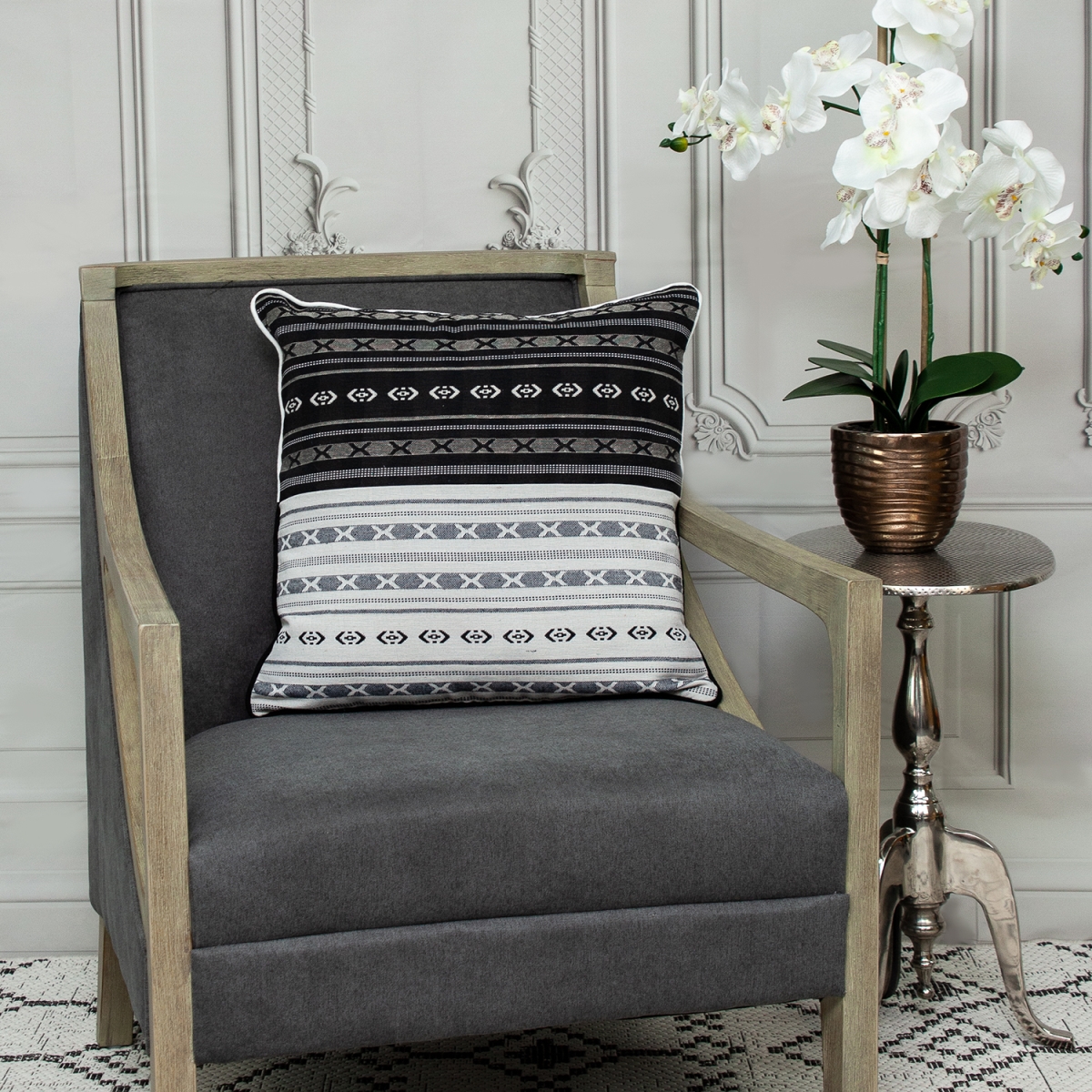 PILC21116P Max Transitional Throw Pillow, White