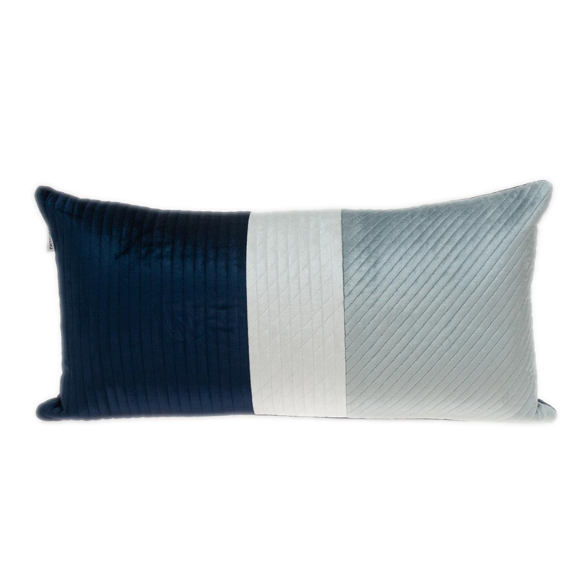 Hiro Transitional Gray Rectangle Throw Pillow