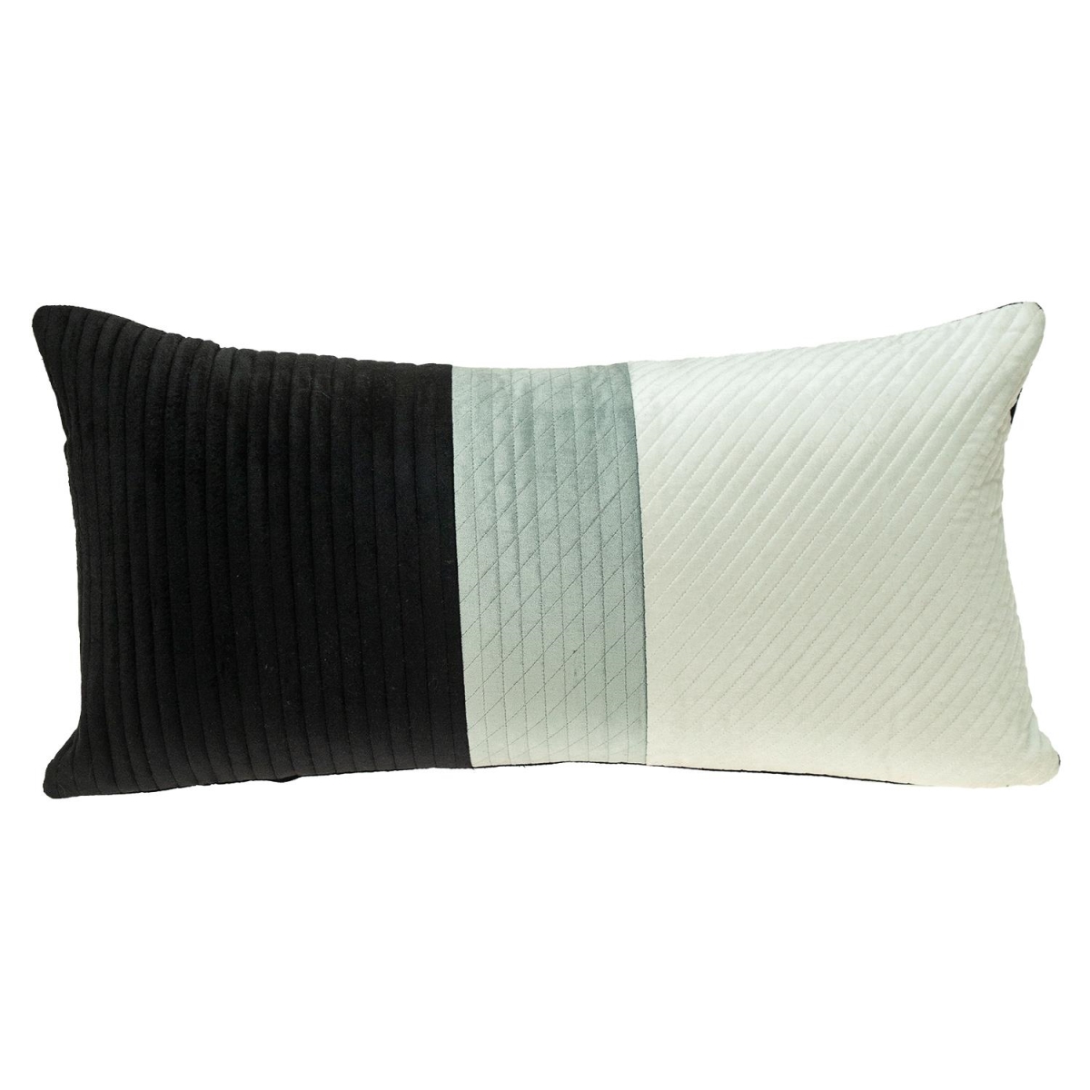 PILL21244P Hiro Transitional Black Rectangle Throw Pillow