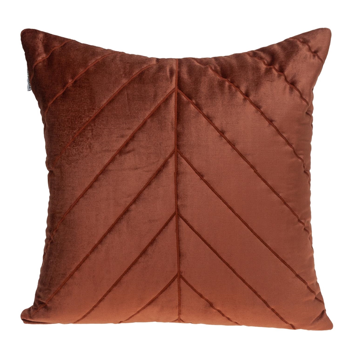 Tobyn Transitional Burnt Orange Square Throw Pillow