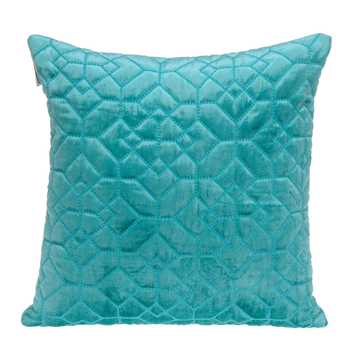 Sora Transitional Aqua Square Throw Pillow