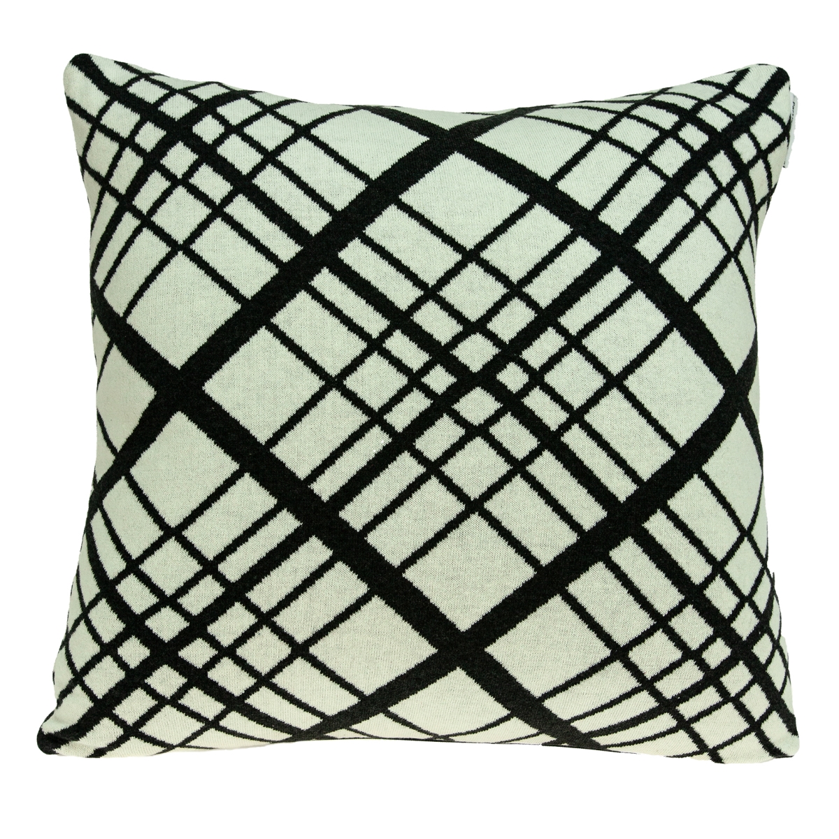 PILB11042P Misa White & Grey Square Transitional Pillow Cover with Poly Insert - 20 x 20 x 7 in.