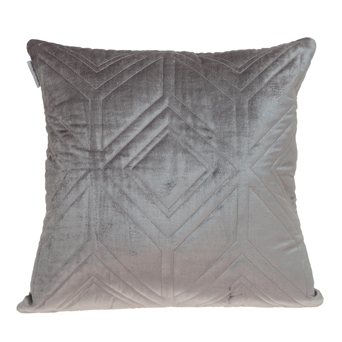 PILL21322P Reta Transitional Taupe Square Throw Pillow