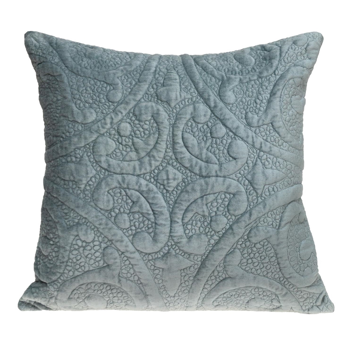 Cristal Transitional Gray & Sea Foam Square Throw Pillow