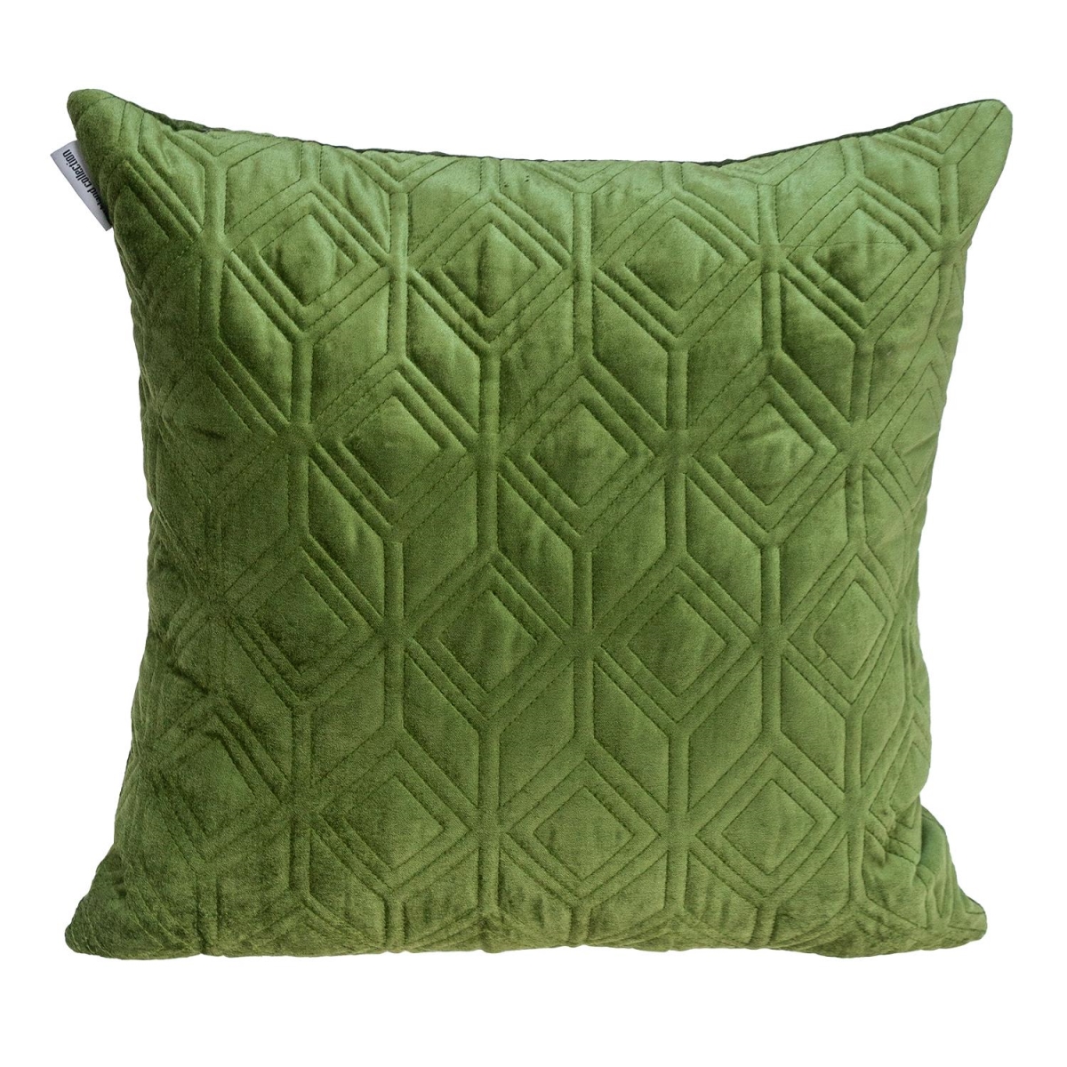 Aleta Transitional Olive Square Throw Pillow