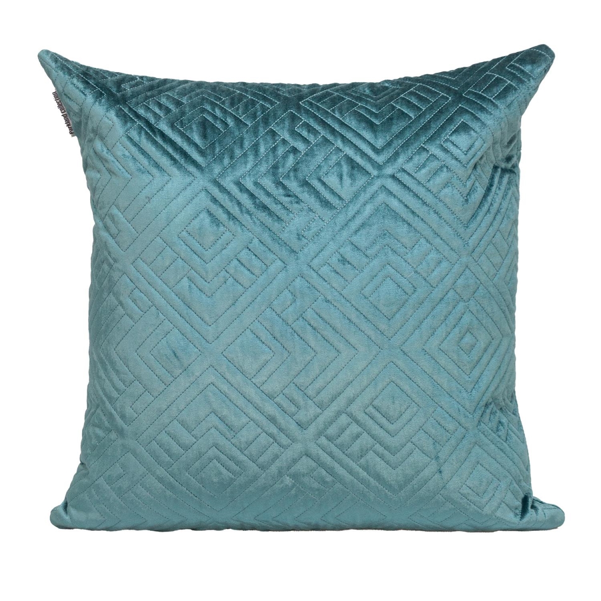 PILL21355P Eris Transitional Teal Square Throw Pillow