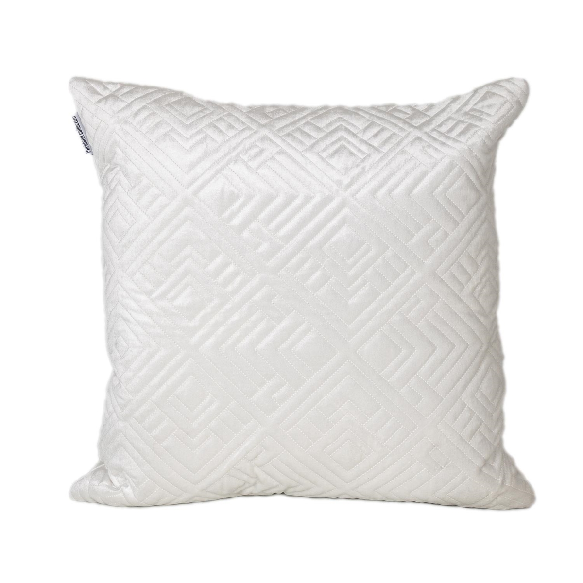 Eris Transitional White Square Throw Pillow