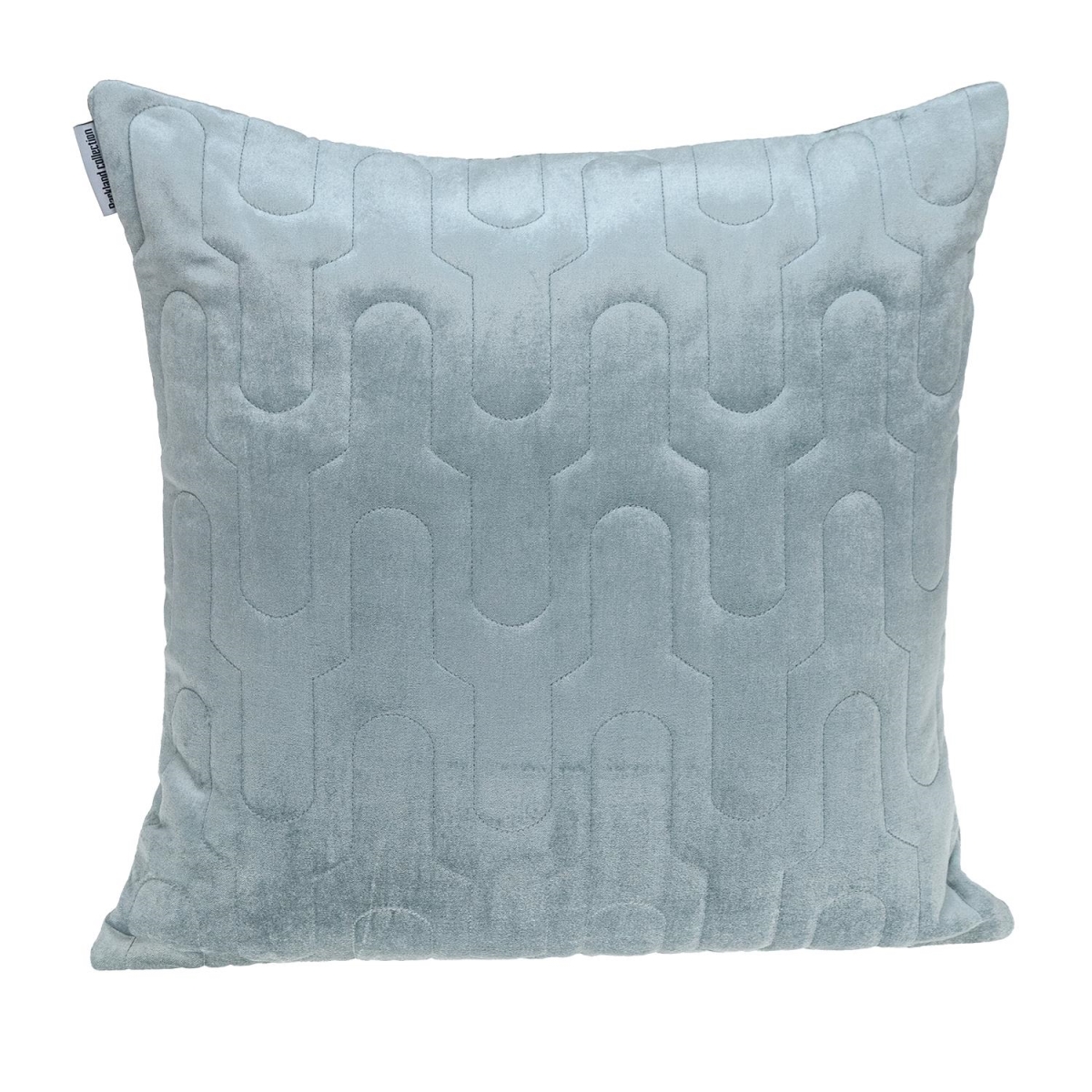 Basil Transitional Gray Square Throw Pillow