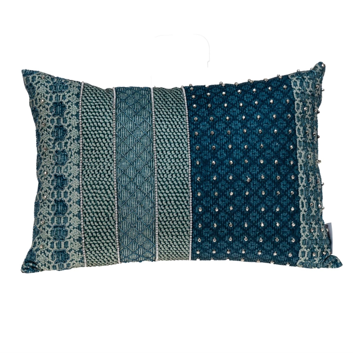 Petunia Transitional Green Rectangle Throw Pillow - 14 x 20 x 4 in.