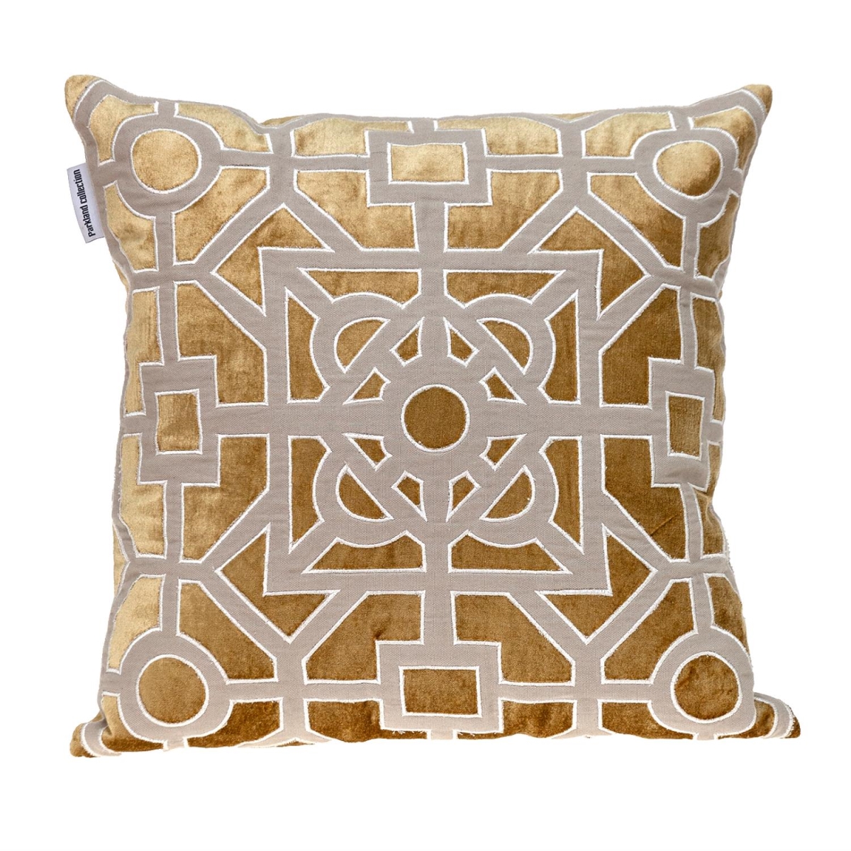 Hazel Transitional Beige Square Throw Pillow