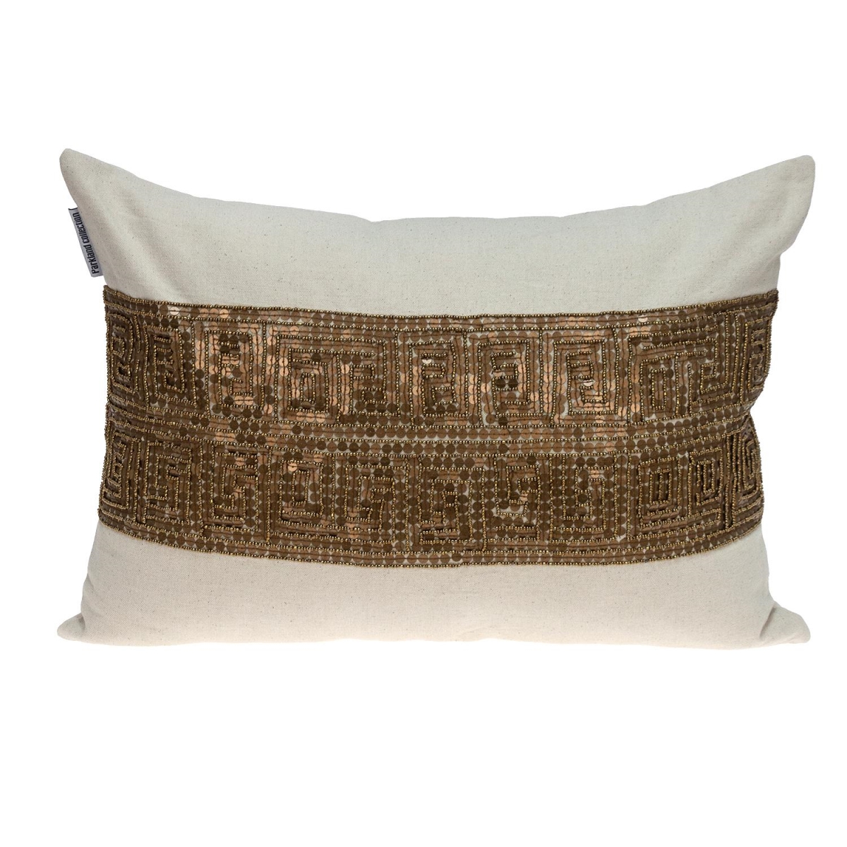 PILM21436 Misty Transitional Beige Rectangle Throw Pillow
