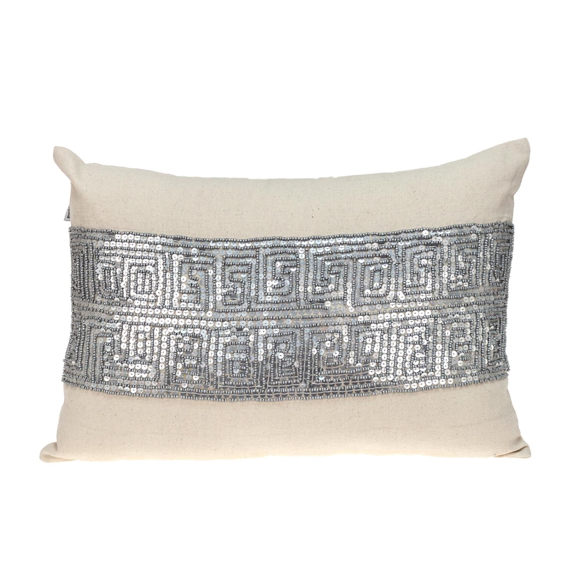PILM21438 Misty Transitional Beige Rectangle Throw Pillow