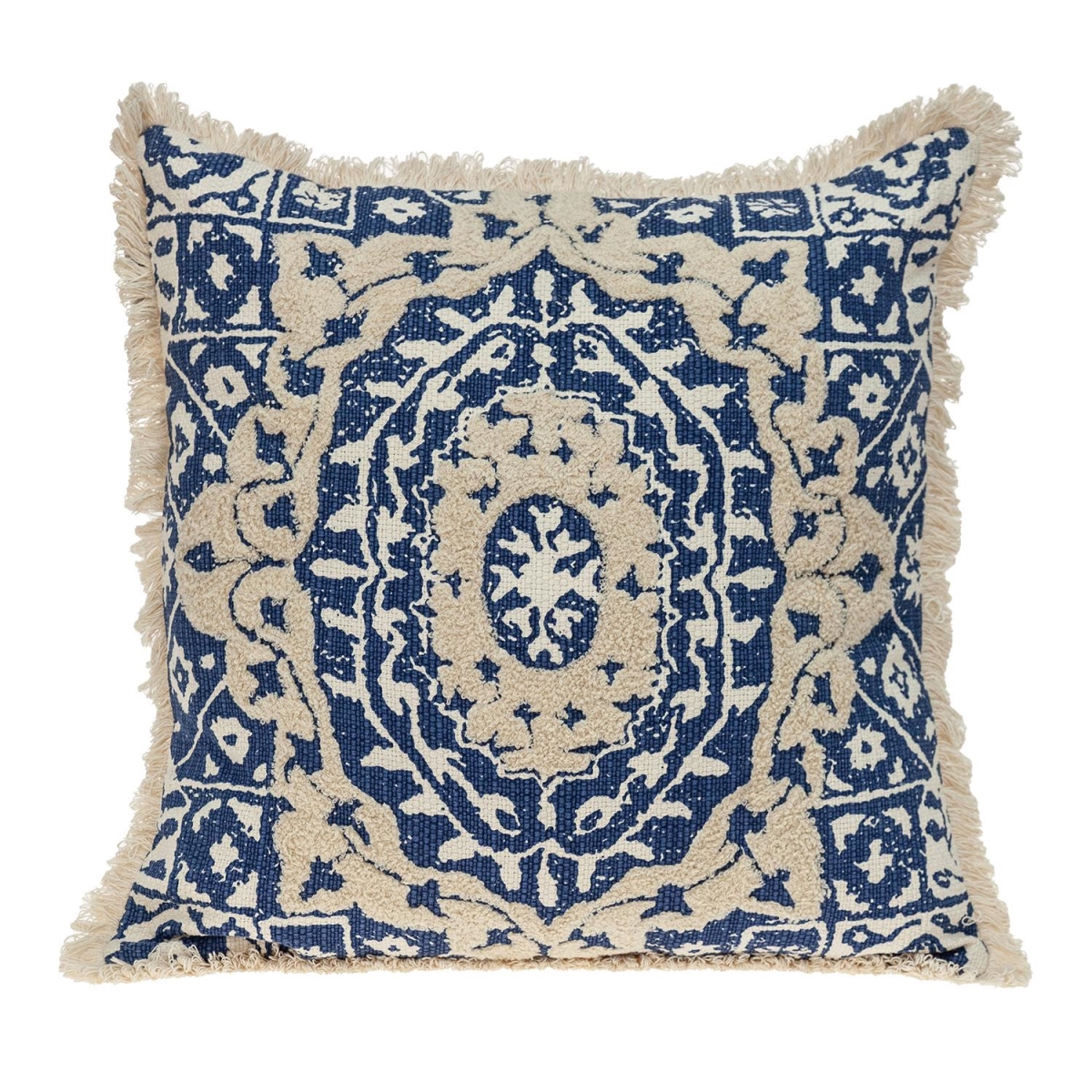 PILM21444 Abu Transitional Beige Square Throw Pillow