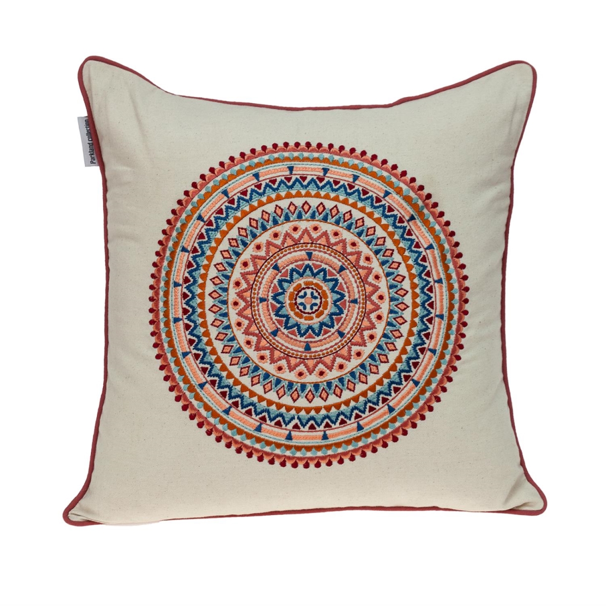 Glibo Transitional Beige Square Throw Pillow