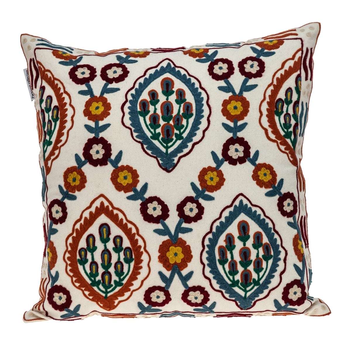 PILM21448 Florina Transitional Beige Square Throw Pillow