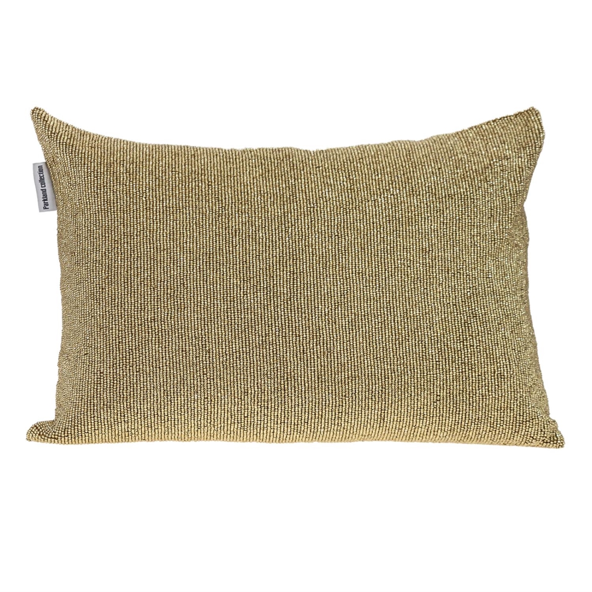 Aster Transitional Gold Rectangle Throw Pillow