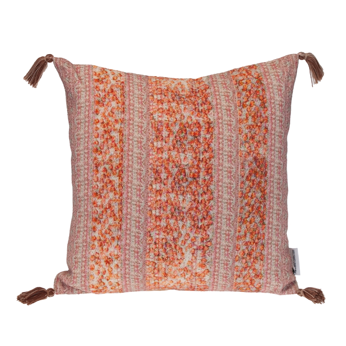 PILG21594P  Transitional Stripes Pink Square 18' x 18' Pillow