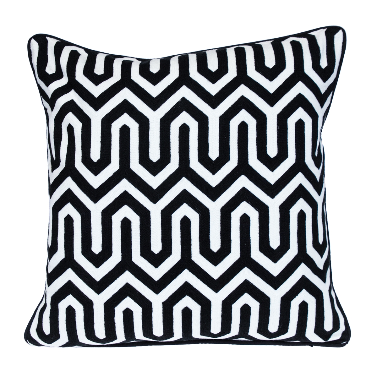 PILA21517P  Transitional Geometric Black 20' x 20' Pillow