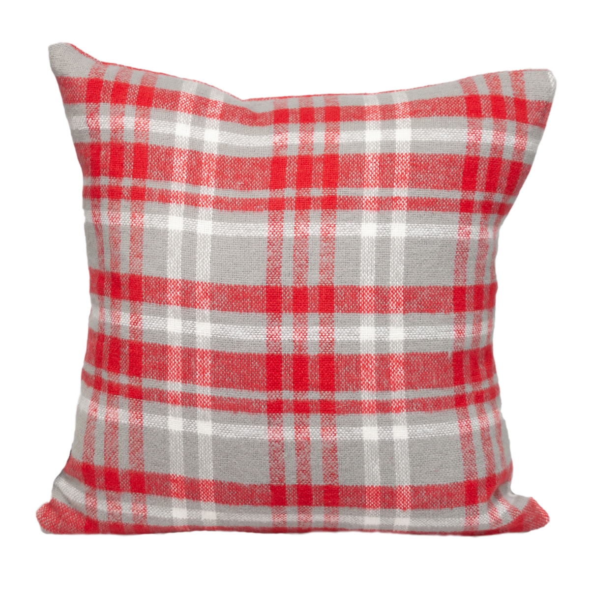 PILD21564P  Transitional Plaid White Square 16' x 16' Pillow