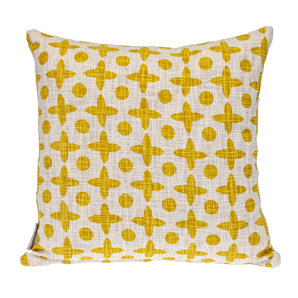 PILN21556P  Transitional Print Yellow Square 18' x 18' Pillow