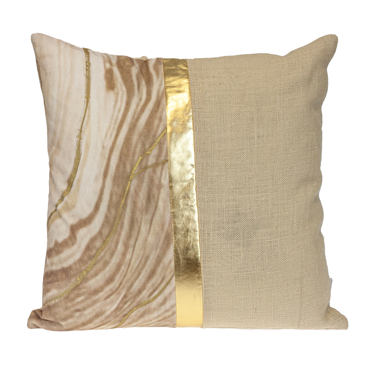 PILG21596P  Transitional Stripes Beige Square 20' x 20' Pillow
