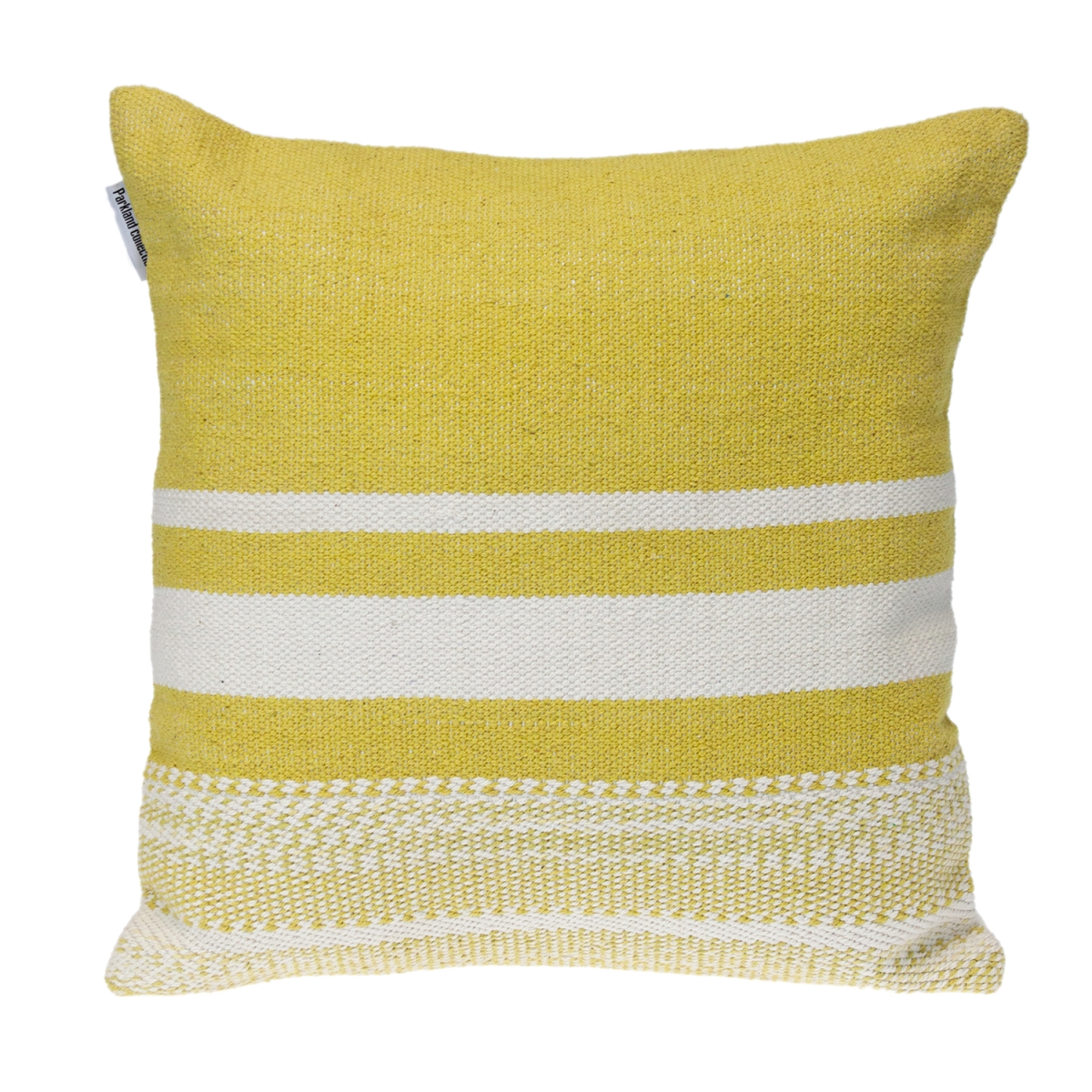 PILG21609P  Transitional Striped Yellow Square 18' x 18' Pillow