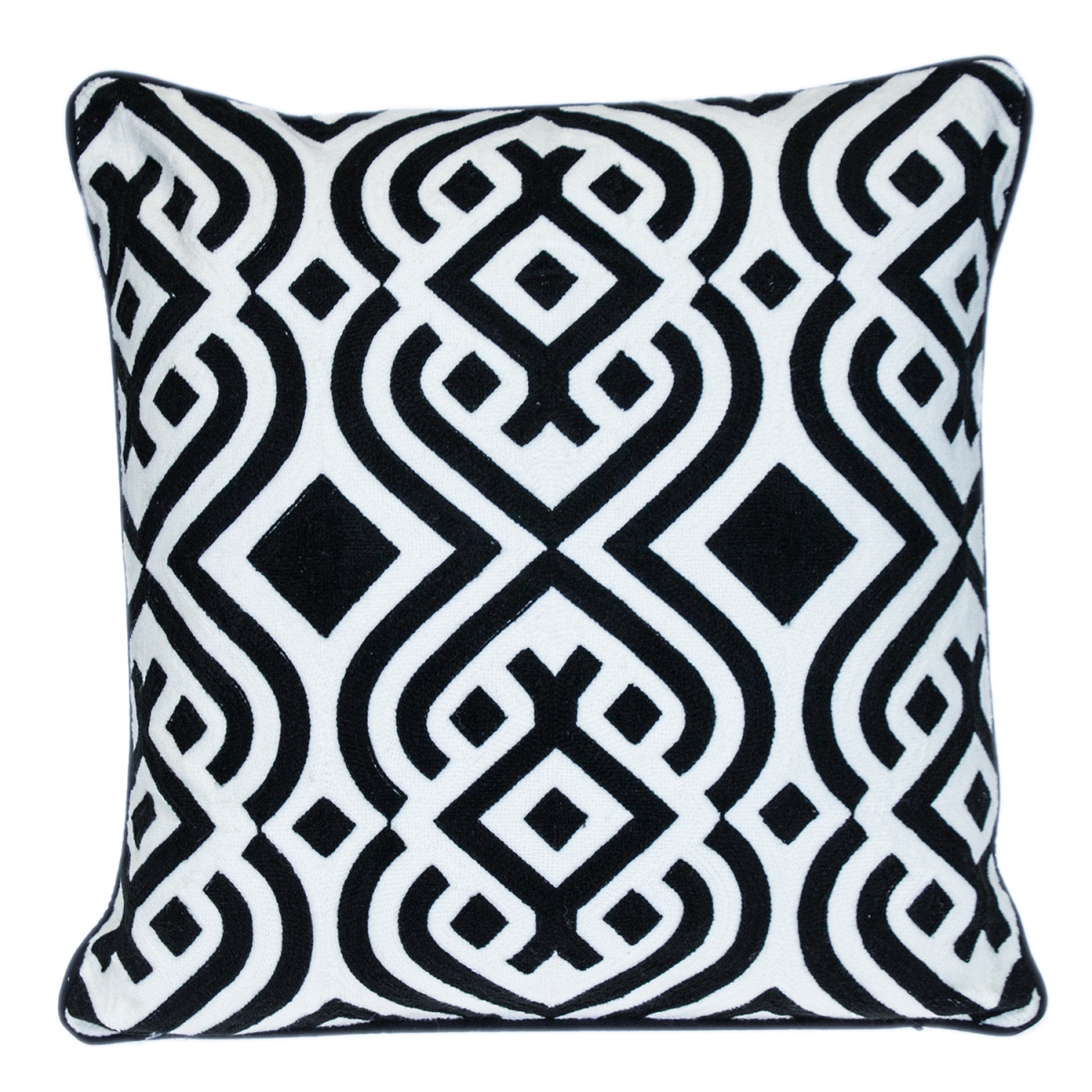 PILA21508P  Transitional Geometric Black 20' x 20' Pillow