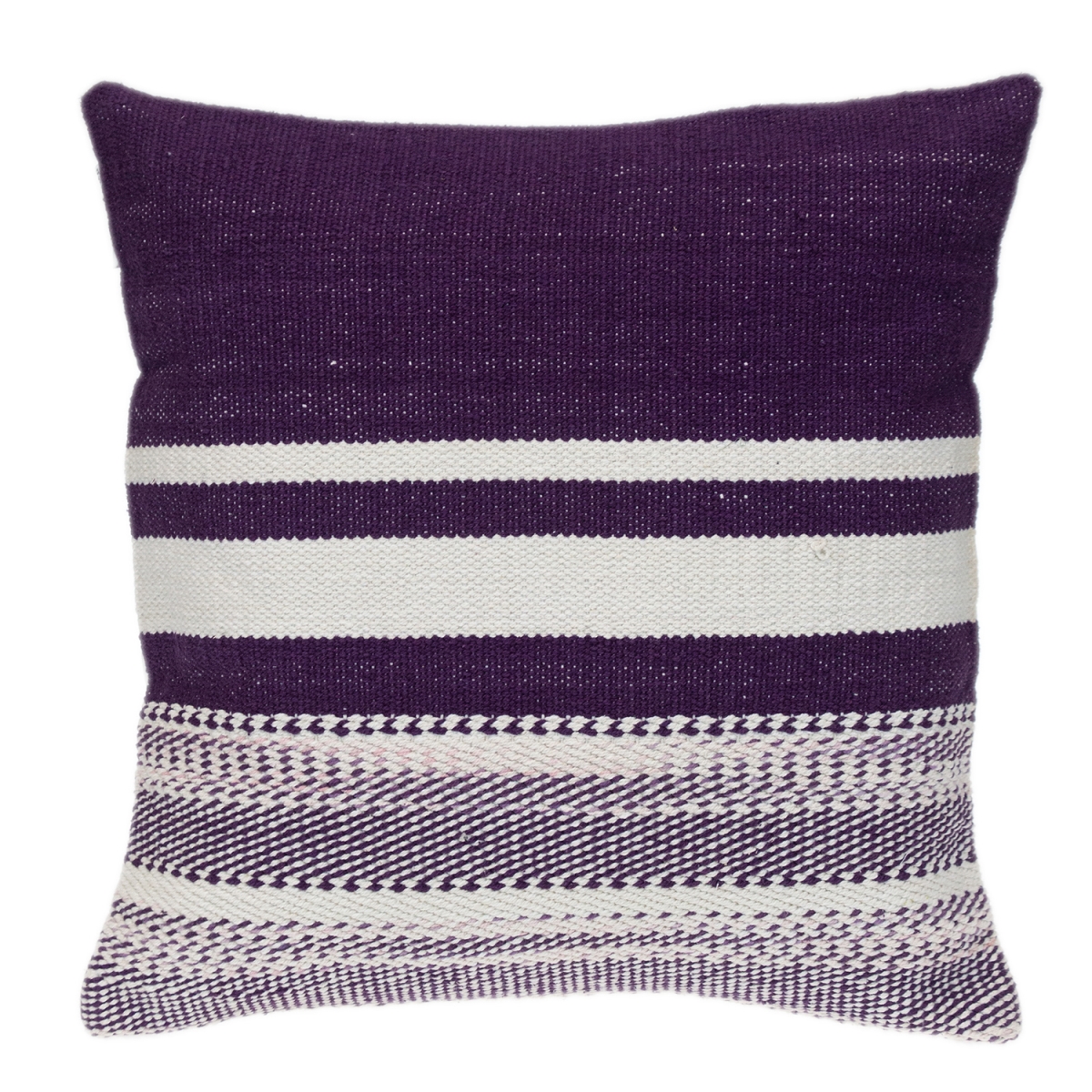 PILG21610P  Transitional Striped Purple Square 18' x 18' Pillow