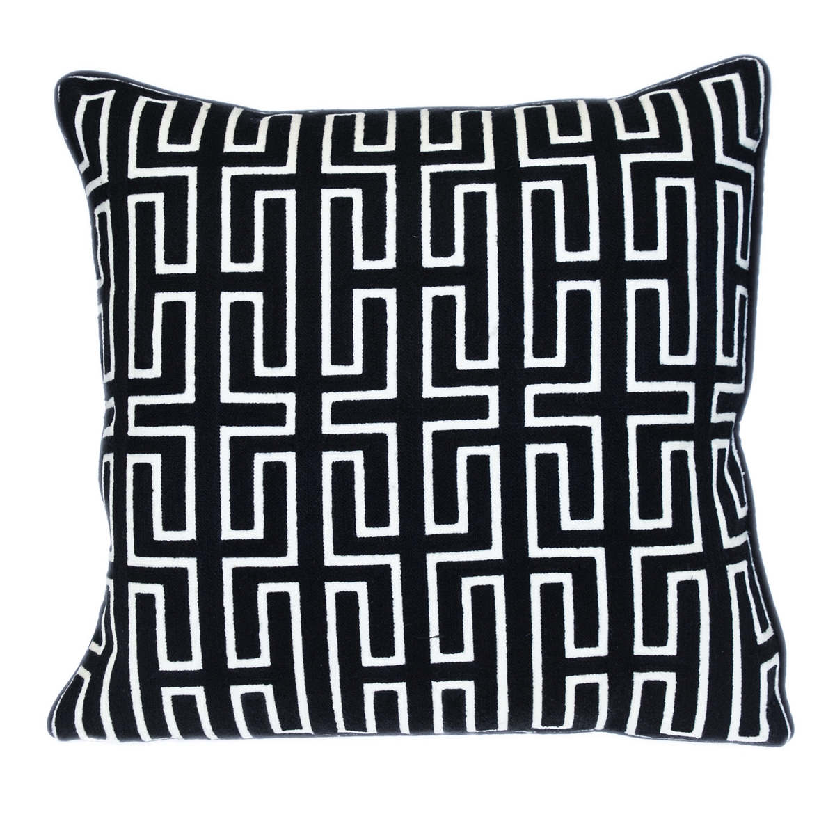 PILH21664P  Transitional Geometric Black 20' x 20' Pillow