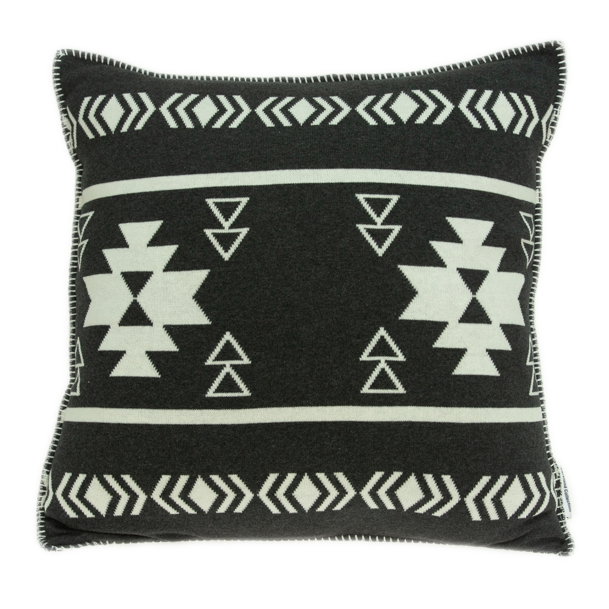 PILB11053P Sioux Black & White Square Southwest Pillow Cover with Poly Insert - 20 x 20 x 7 in.