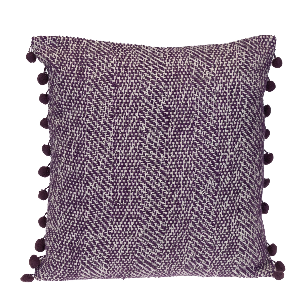 PILG21604P  Transitional Woven Purple Square 18' x 18' Pillow