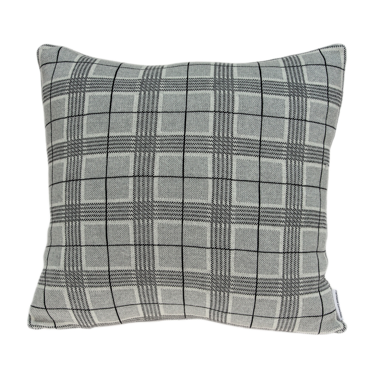 PILB11056P Qincy Grey, Black & Tan Square Transitional Pillow Cover with Poly Insert - 20 x 20 x 7 in.