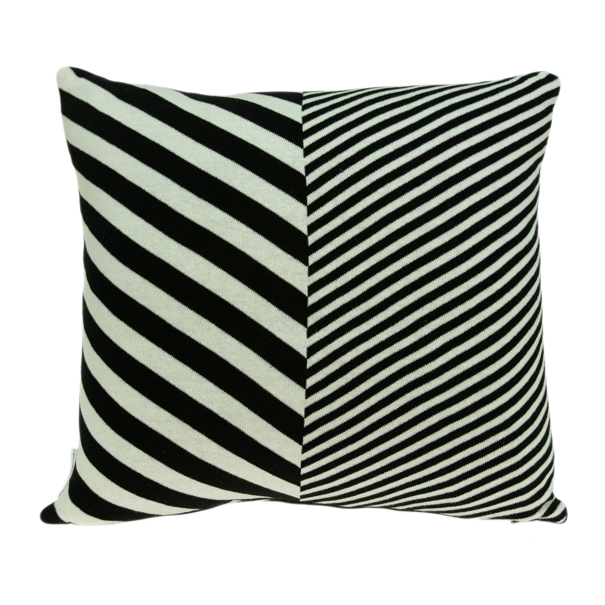 PILB11080P Arthur Black & White Square Transitional Pillow Cover with Poly Insert - 18 x 18 x 5 in.