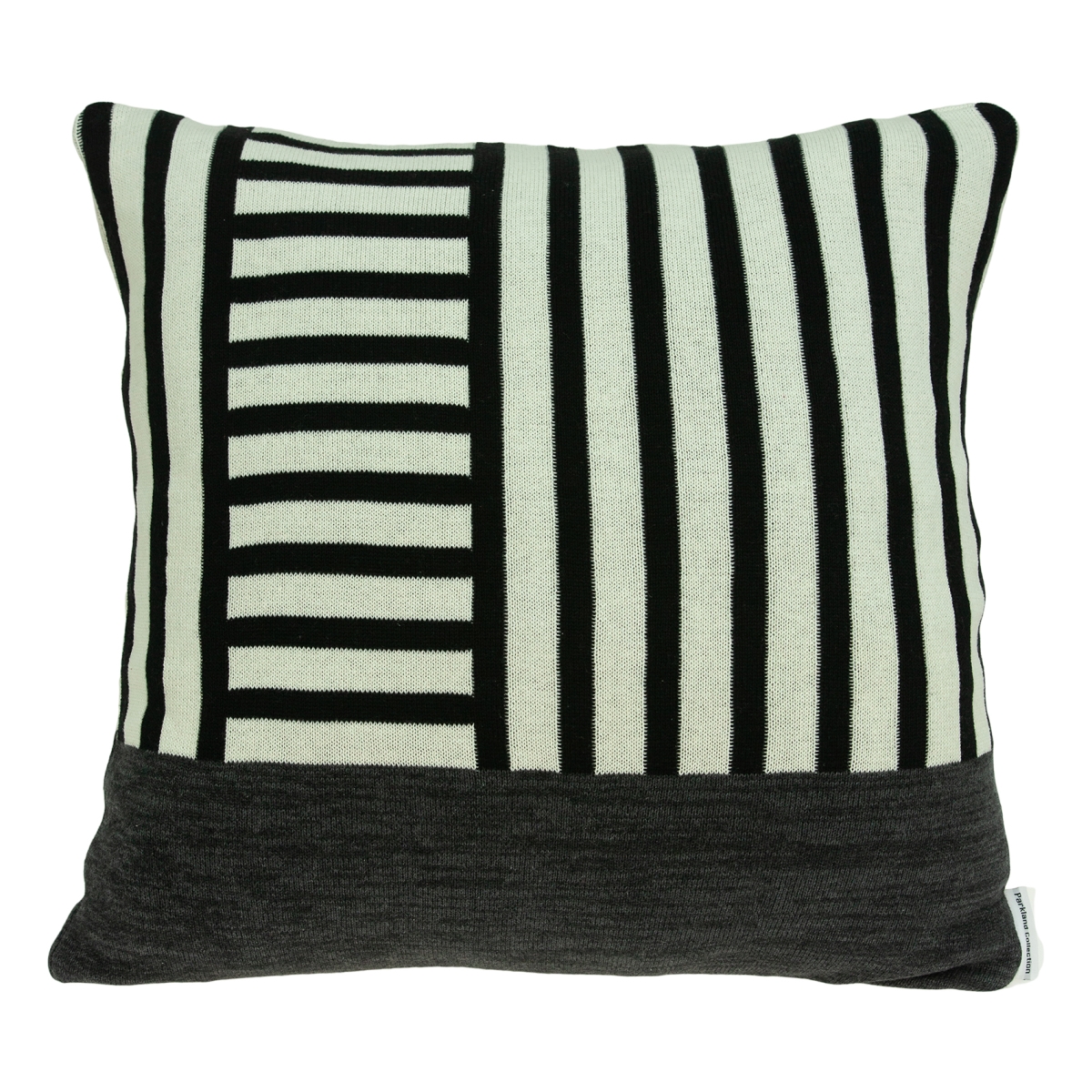 PILB11081P Arizona Grey, Black & White Square Transitional Pillow Cover with Poly Insert - 18 x 18 x 5 in.