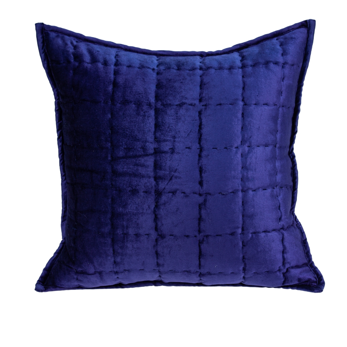 PILE11171P Augusta Royal Blue Square Transitional Pillow Cover with Poly Insert - 20 x 20 x 7 in.