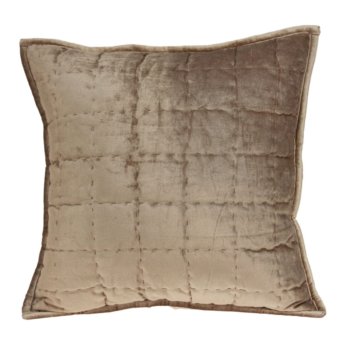 PILE11173P Byblo Taupe Square Transitional Pillow Cover with Poly Insert - 20 x 20 x 7 in.