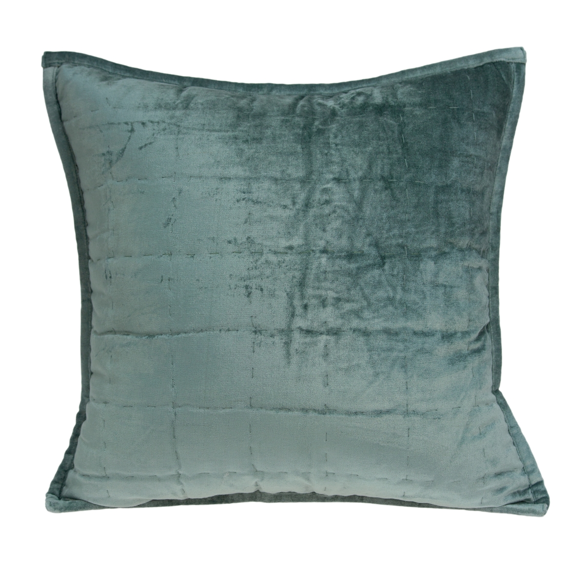 Tusha Sea Foam Square Transitional Pillow Cover with Poly Insert - 20 x 20 x 7 in.