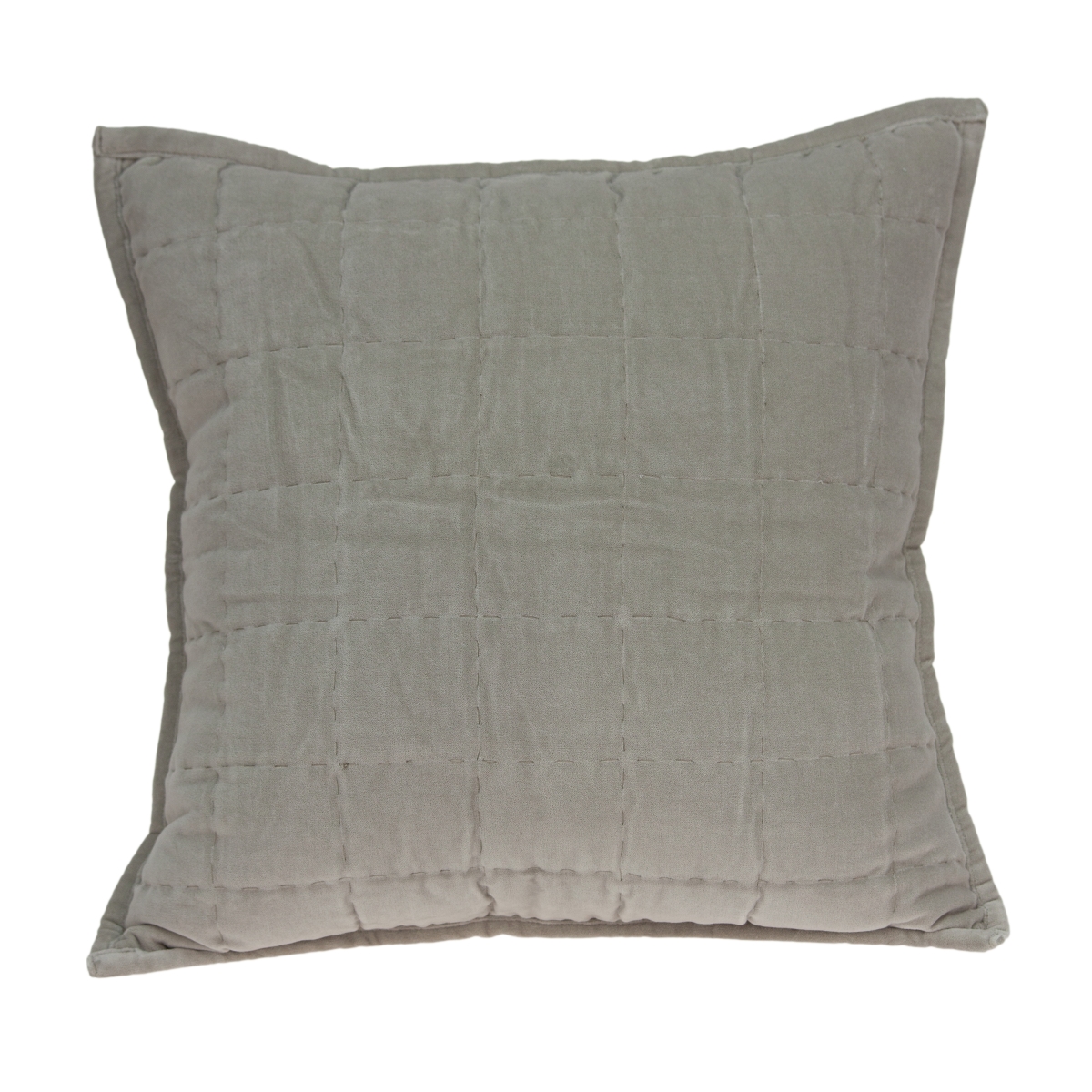 Kavi Grey Square Transitional Pillow Cover with Poly Insert - 20 x 20 x 7 in.