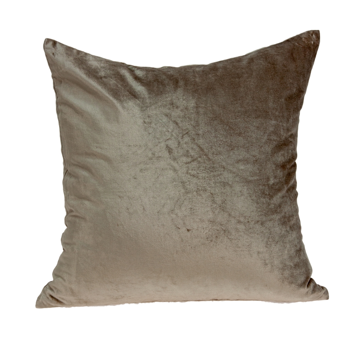 Druzy Taupe Square Transitional Pillow Cover with Poly Insert - 18 x 18 x 7 in.