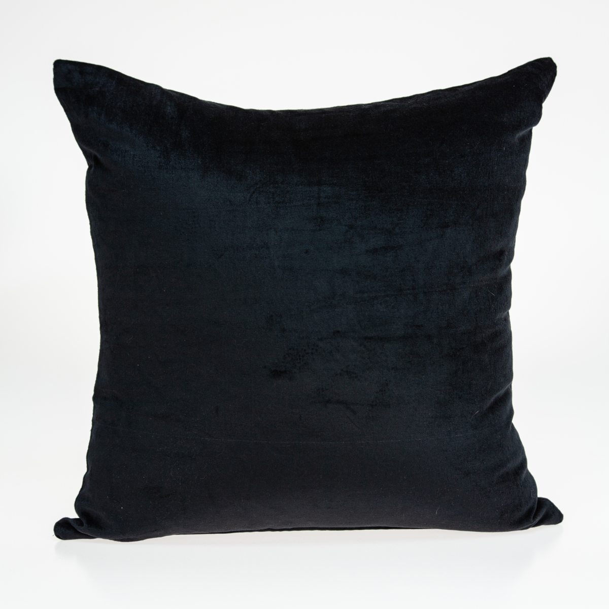 Spano Black Square Transitional Pillow Cover with Poly Insert - 18 x 18 x 7 in.