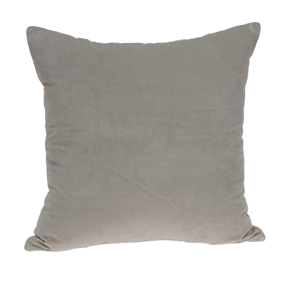Emma Grey Square Transitional Pillow Cover with Poly Insert - 20 x 20 x 7 in.